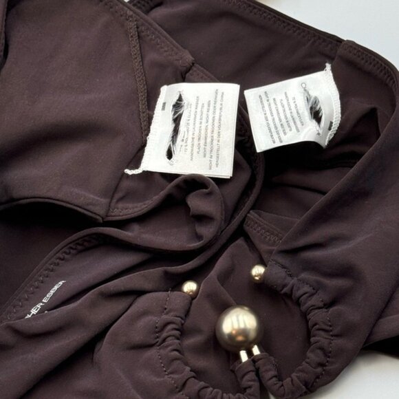🆕 CHRISTOPHER ESBER 🧿 NWOT Brown Orbit Bikini Set - Sz US 4 / UK 8 - Picture 14 of 15